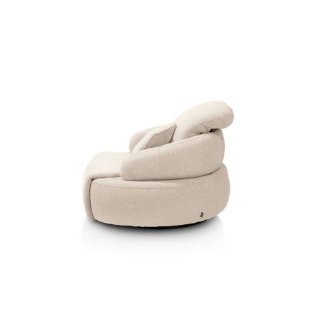 Hollywood, homecinema fauteuil pivotant xl, tissu cloudy, dos réglable, électrique repose - Henders and Hazel