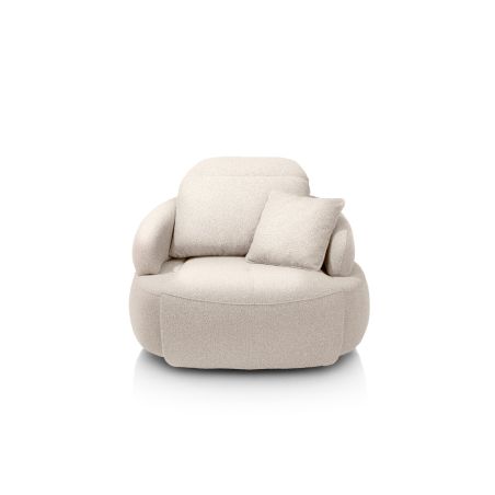 Hollywood, homecinema fauteuil pivotant xl, tissu cloudy, dos réglable, électrique repose - Henders and Hazel