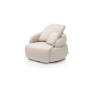 Hollywood, homecinema fauteuil pivot. xl, tissu cloudy dos réglable, électriq repose, incl. batt - Henders and Hazel