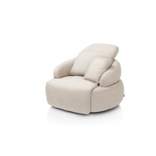 Hollywood, homecinema fauteuil pivot. xl, tissu cloudy dos réglable, électriq repose, incl. batt - Henders and Hazel