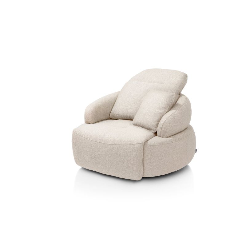 Hollywood, homecinema fauteuil pivot. xl, tissu cloudy dos réglable, électriq repose, incl. batt - Henders and Hazel
