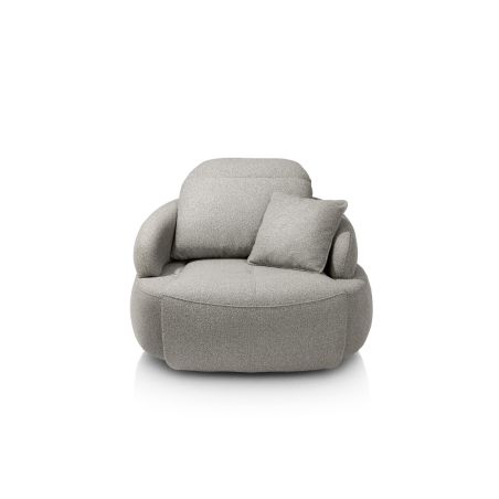 Hollywood, homecinema fauteuil pivot. xl, tissu cloudy dos réglable, électriq repose, incl. batt - Henders and Hazel