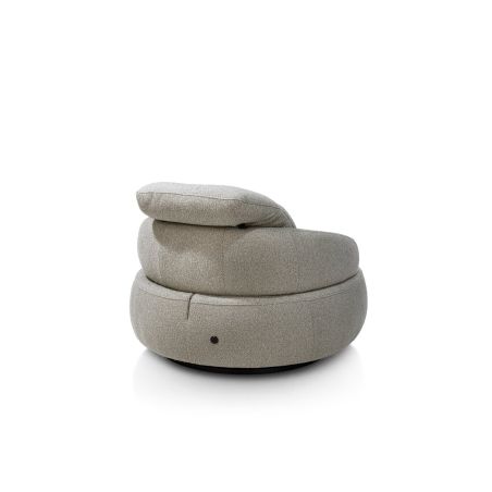 Hollywood, homecinema fauteuil pivot. xl, tissu cloudy dos réglable, électriq repose, incl. batt - Henders and Hazel