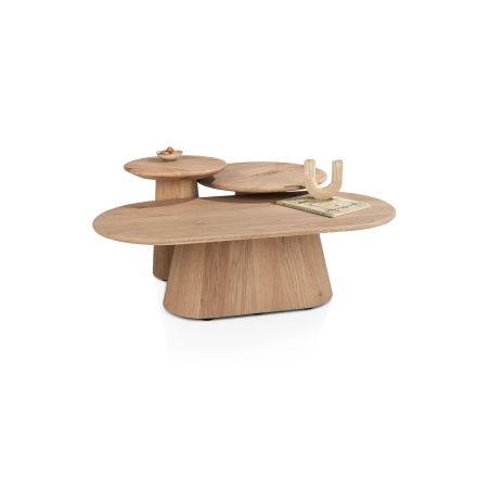 Ravello, table basse 120 x 60 cm - plateau en 1 piece + fond droit - Henders and Hazel