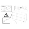 Buffet 3 portes CRONOS BLANC CADIZ avec LED inclus