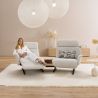 Canapé trapèze 2 places 231 cm Lounger 4362 en tissu avec 2 relax électriques et table intermédiaire de la marque HIMOLL