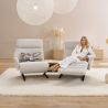 Canapé trapèze 2 places 231 cm Lounger 4362 en tissu avec 2 relax électriques et table intermédiaire de la marque HIMOLL