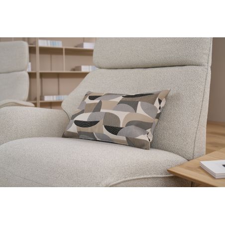 Canapé trapèze 2 places 231 cm Lounger 4362 en tissu avec 2 relax électriques et table intermédiaire de la marque HIMOLL