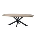 Table ovale danois GREGORY 220 cm en décor chêne estival