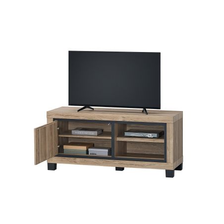Meuble TV 120 cm GREGORY avec 1 porte et 2 niches
