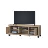 Meuble TV 155 cm GREGORY avec 2 portes et 2 niches