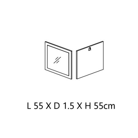 Miroir carré GREGORY 55 cm