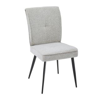 Chaise CONNOR en tissu coloris vanille ou brun