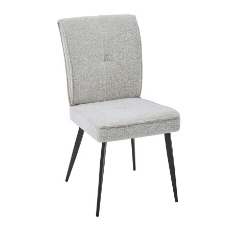 Chaise CONNOR en tissu coloris vanille ou brun