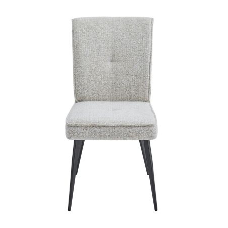 Chaise CONNOR en tissu coloris vanille ou brun