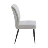 Chaise CONNOR en tissu coloris vanille ou brun
