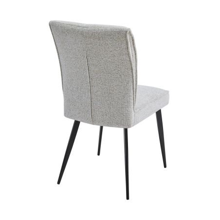 Chaise CONNOR en tissu coloris vanille ou brun