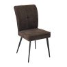 Chaise CONNOR en tissu coloris vanille ou brun