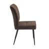 Chaise CONNOR en tissu coloris vanille ou brun