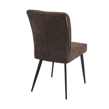 Chaise CONNOR en tissu coloris vanille ou brun