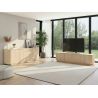 Buffet 230 cm MARIUS avec 4 portes en décor chêne clair