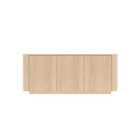 Buffet 180 cm MARIUS avec 3 portes en décor chêne clair