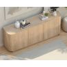 Buffet 180 cm MARIUS avec 3 portes en décor chêne clair