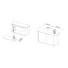 Buffet 130 cm MARIUS avec 2 portes en décor chêne clair
