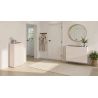 Armoire a chaussures 2 portes HOLDEN en cachemire/mercure - hauteur 114 cm