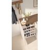 Armoire a chaussures 2 portes HOLDEN en cachemire/mercure - hauteur 114 cm
