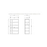 Armoire a chaussures 2 portes HOLDEN en cachemire/mercure - hauteur 114 cm