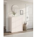 Armoire a chaussures 3 portes HOLDEN en cachemire/mercure - hauteur 114 cm