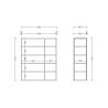 Armoire a chaussures 3 portes HOLDEN en cachemire/mercure - hauteur 114 cm