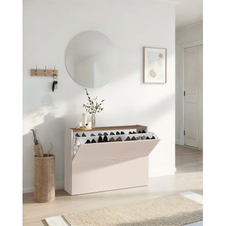 Meuble a chaussures HOLDEN 103 cm en cachemire/mercure