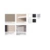Armoire 4 portes 181 cm OBERON en décor verre brillant basalte avec accessoires intérieurs inclus