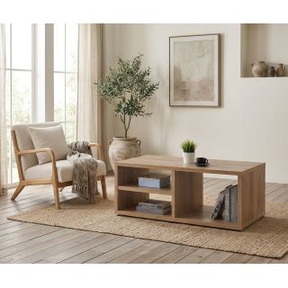 Table basse ANTONIO avec 3 niches de rangement