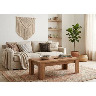 Table basse ANTONIO en décor chêne français