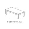 Table basse ANTONIO en décor chêne français