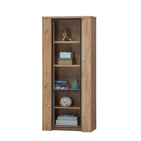 Colonne vitrée 85 cm ANTONIO en décor chêne français