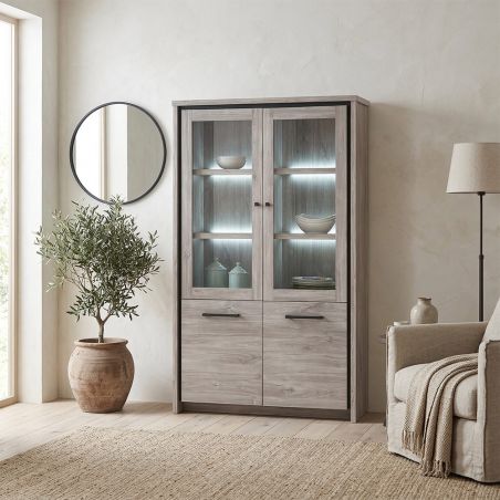 Vitrine 115 cm CELIA de style contemporain