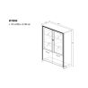 Vitrine 115 cm CELIA de style contemporain