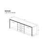 Buffet 201 cm CELIA de style contemporain