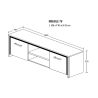 Meuble TV 160 cm CELIA de style contemporain