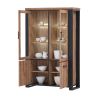 Salle à manger complète SORELLA avec vitrine de style industriel