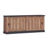 Buffet 221 cm ELIOTT de style industriel avec 2 portes coulissantes