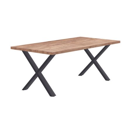 Salle à manger complète ELIOTT de style industriel avec table 190 cm