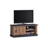 Meuble TV ELIOTT de style industriel avec 1 porte coulissante et 2 niches