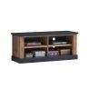 Meuble TV ELIOTT de style industriel avec 1 porte coulissante et 2 niches