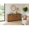 Buffet 210 cm DIEGO de style industriel avec 4 portes et 1 tiroir