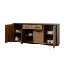 Buffet 210 cm DIEGO de style industriel avec 4 portes et 1 tiroir